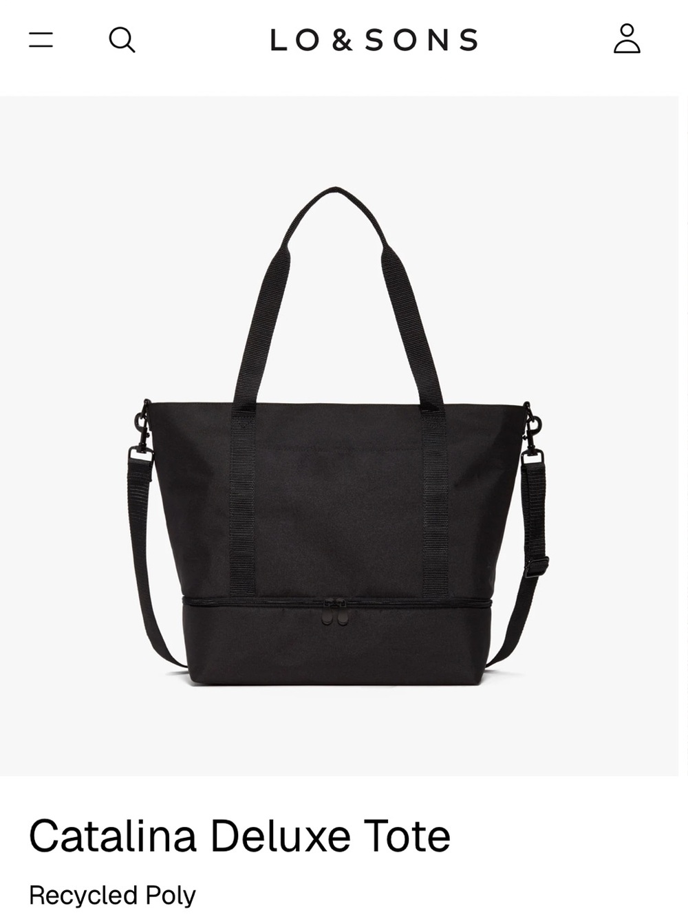 Lo & sons black Catalina tote
